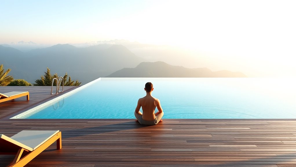 infinity pool meditation serenity
