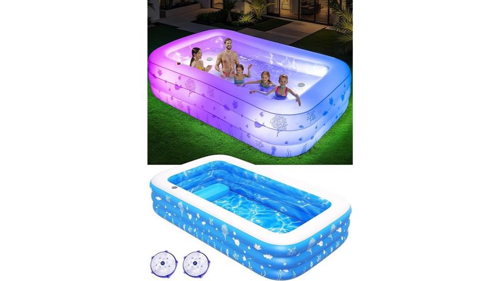 inflatable backyard pool lights