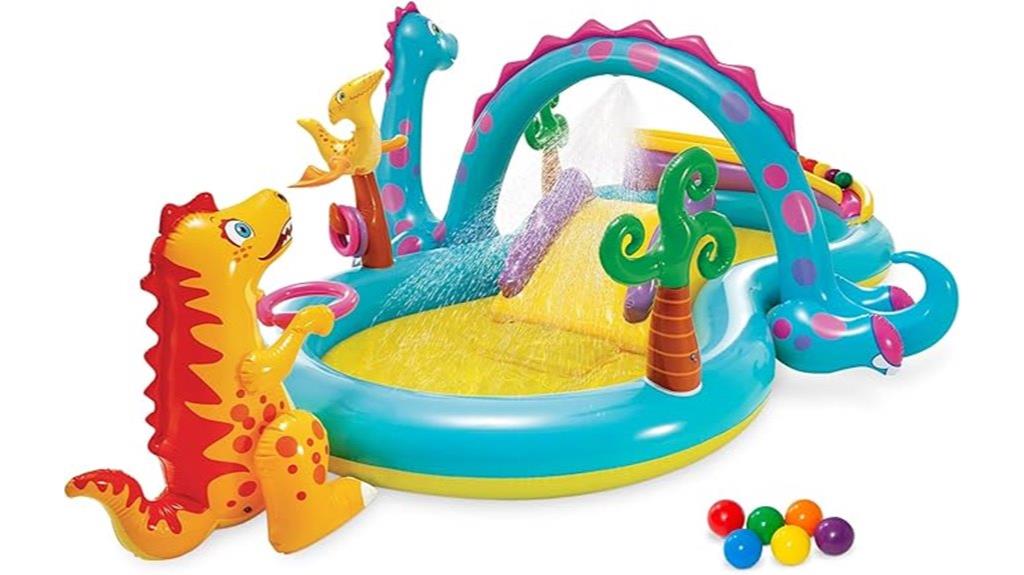 inflatable dinosaur play pool
