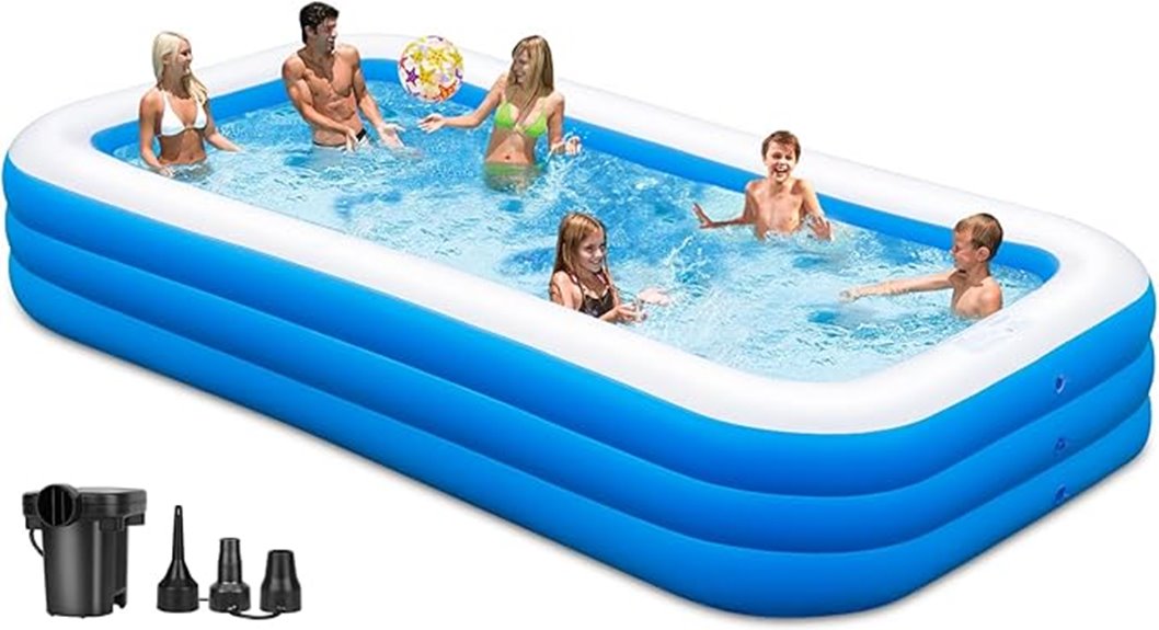 inflatable pool with pump