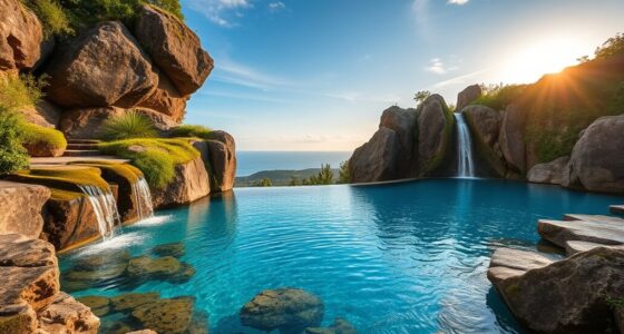 integrate pools with rocks