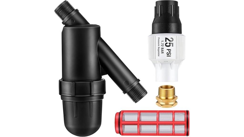 irrigation pressure and filter