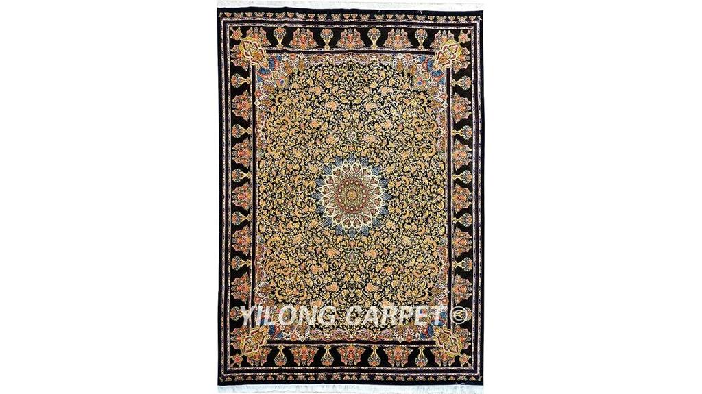 large handmade silk rug