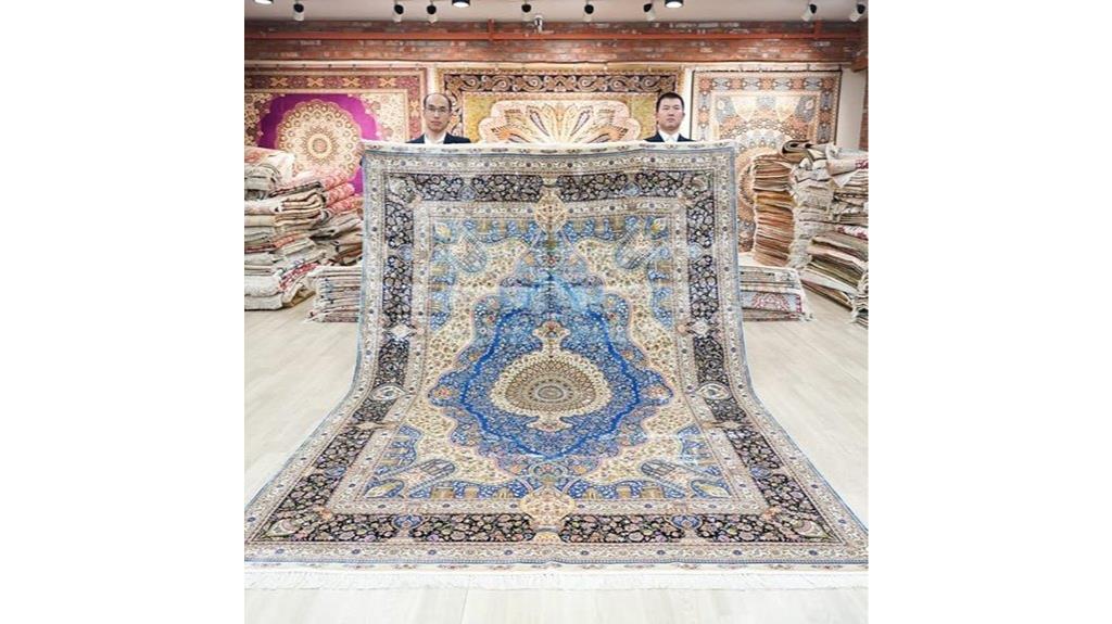 large handmade silk rug