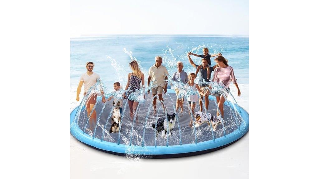 large inflatable splash pad