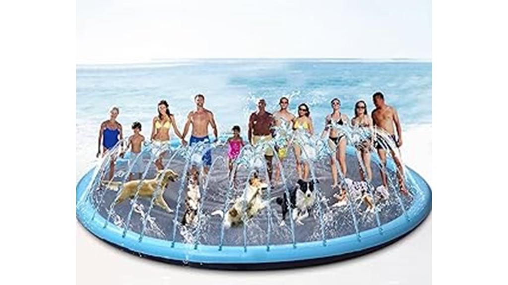 large inflatable splash pad
