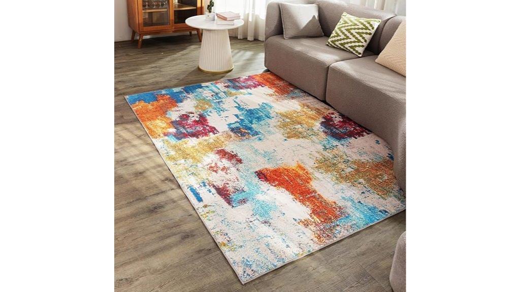 large washable abstract rug