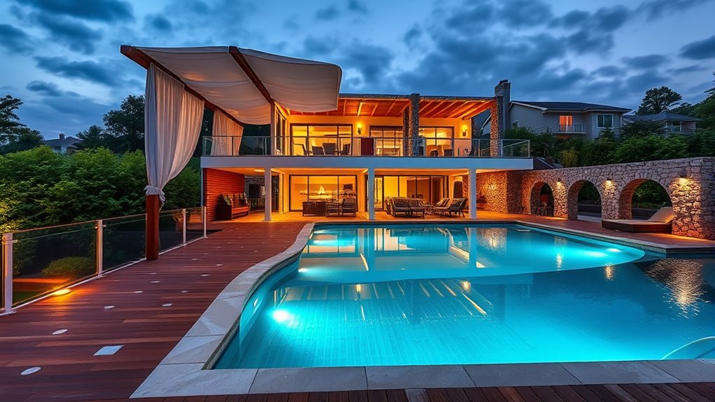 layered outdoor living spaces