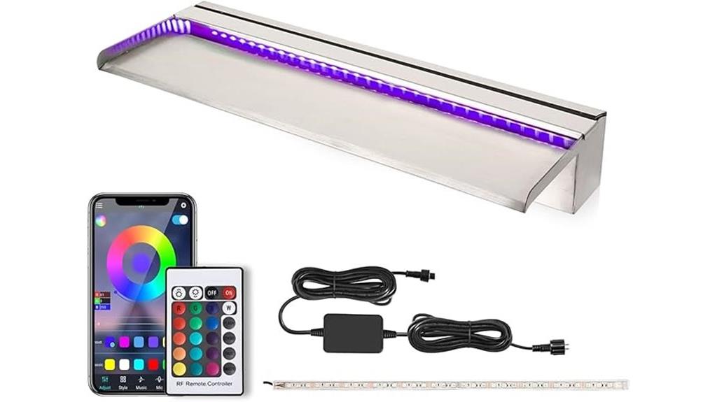 led lit 24 inch waterfall