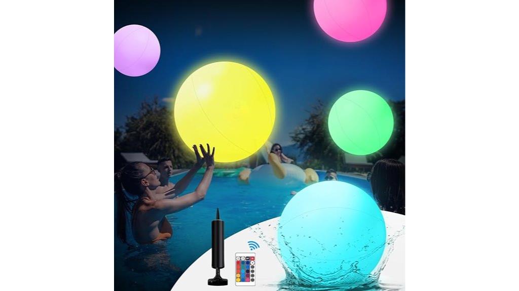 light up beach ball set