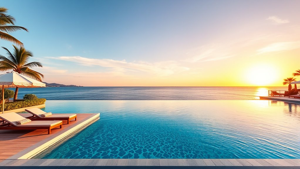 luxurious poolside sensory enhancements