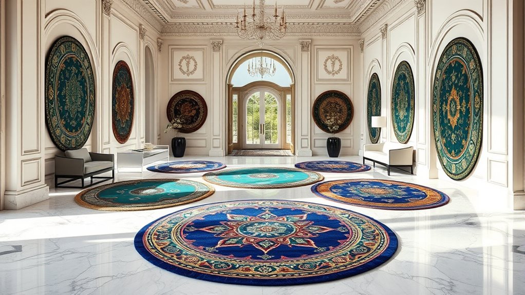 luxury foyer round rugs