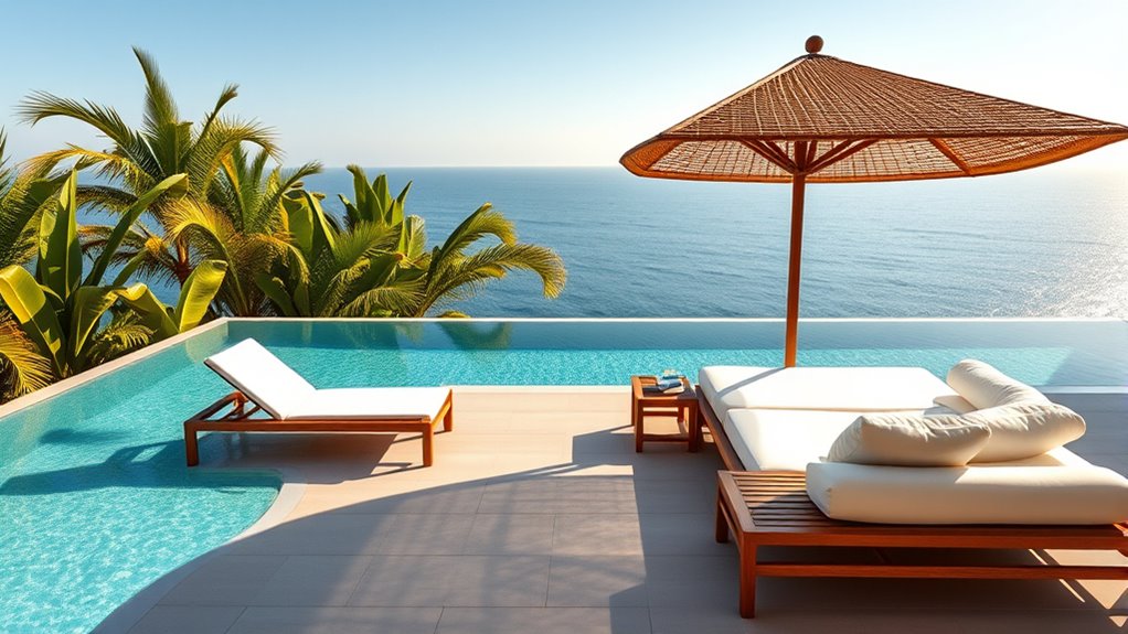 luxury infinity pool furniture