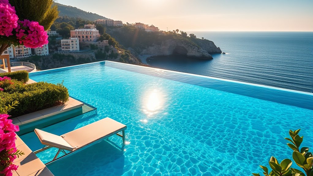 luxury ocean view infinity pools