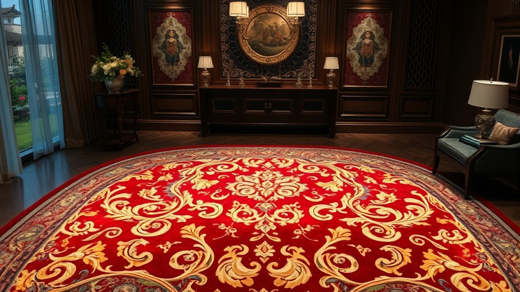luxury yilong oval silk carpets