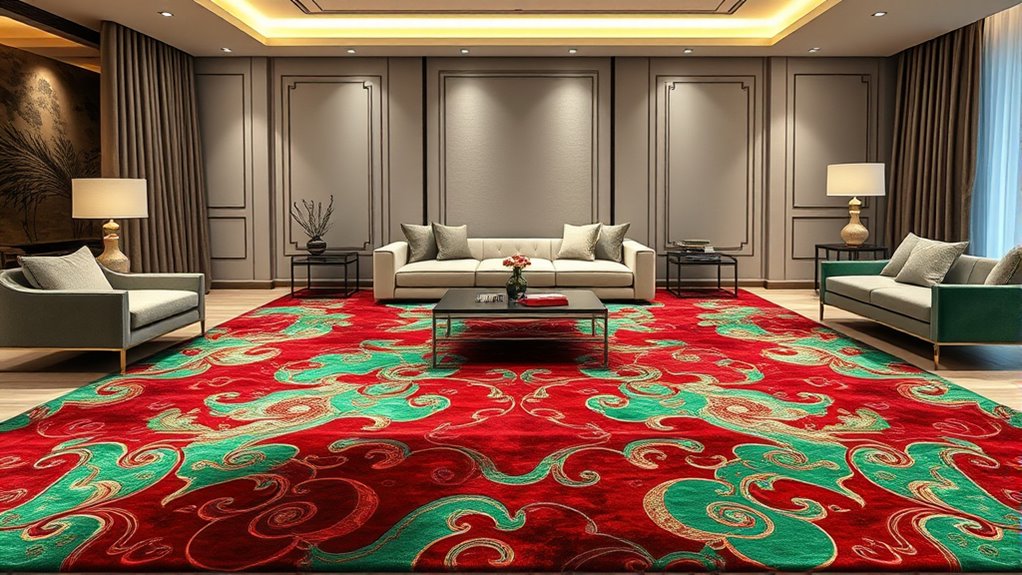 luxury yilong silk carpets