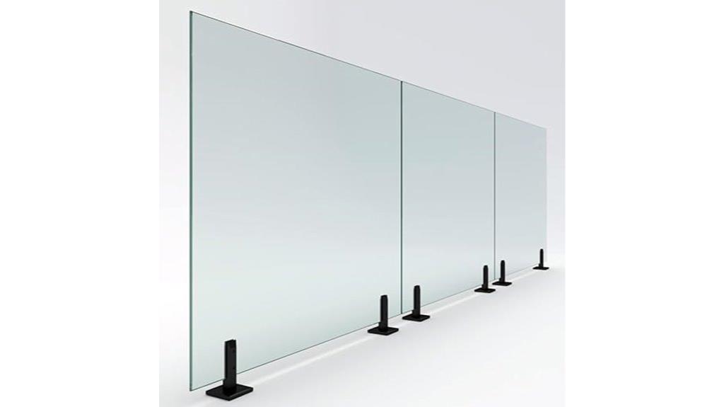 minimalist glass railing panel