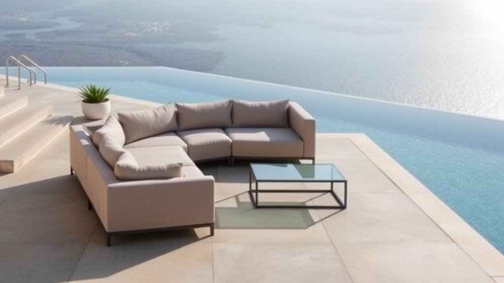 minimalist outdoor social seating