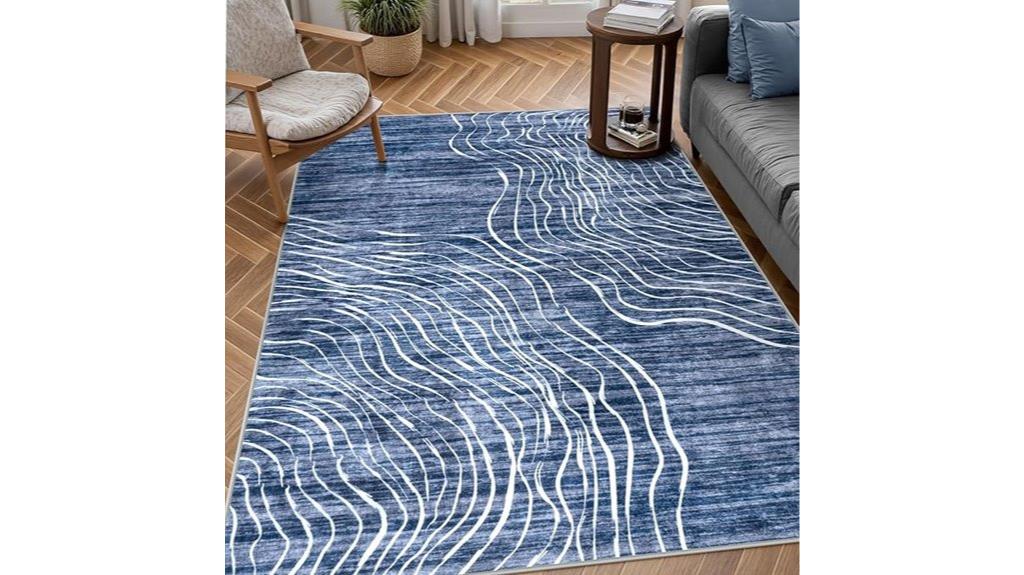 modern abstract living rug