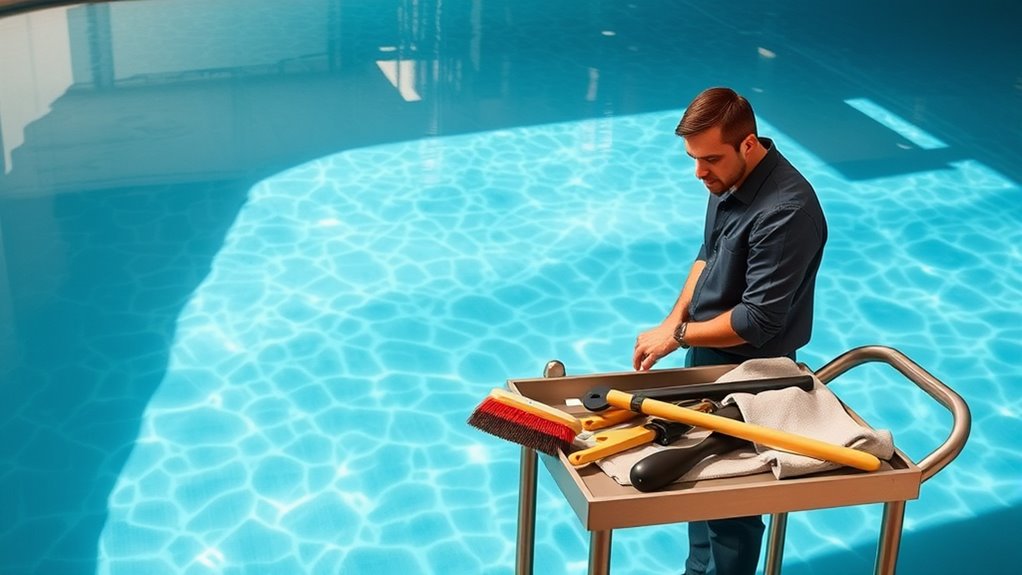 monthly pool deep cleaning