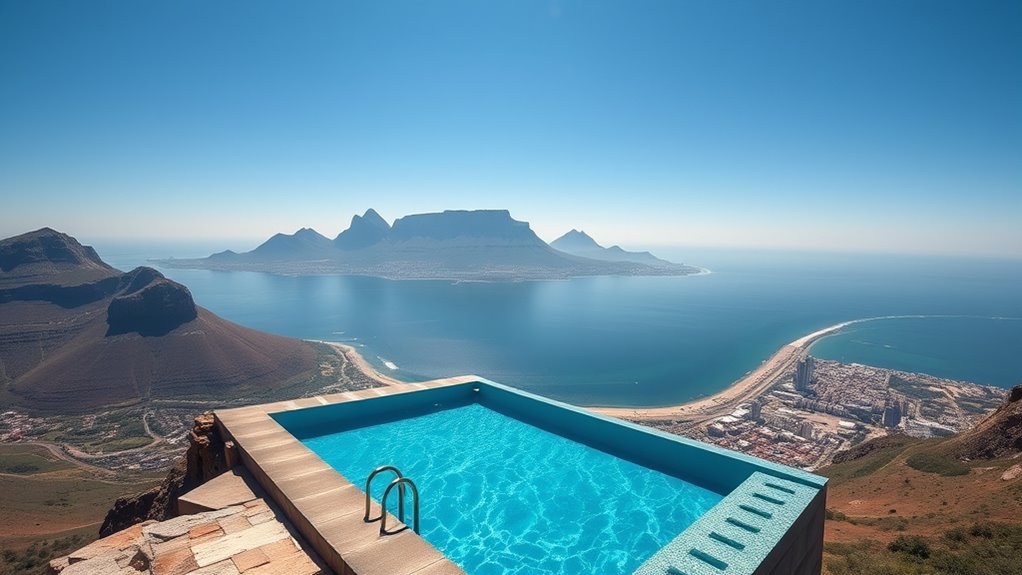 mountain ocean city views