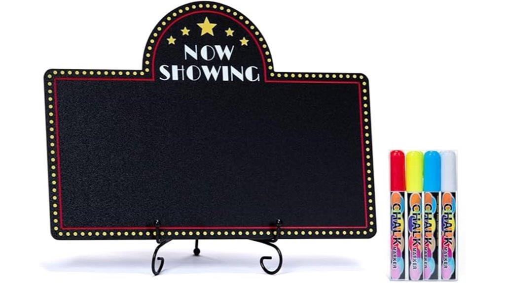 movie night chalkboard sign