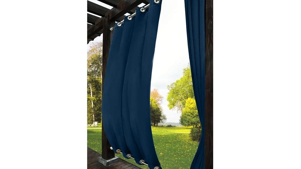 navy blue outdoor curtain