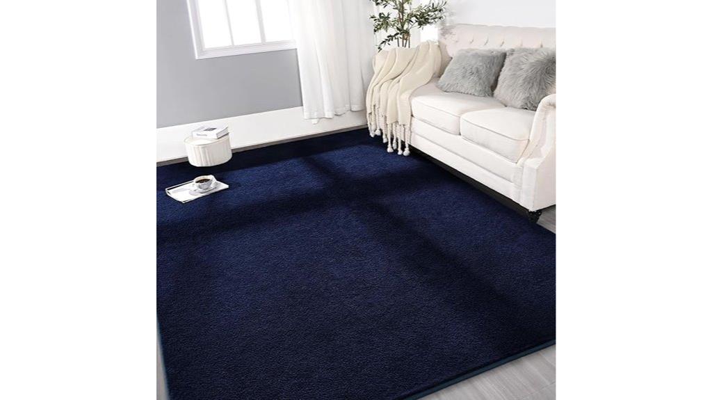 navy blue ultra soft rug