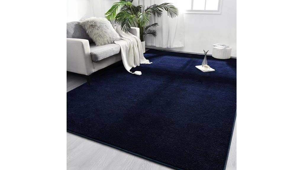 navy memory foam rug