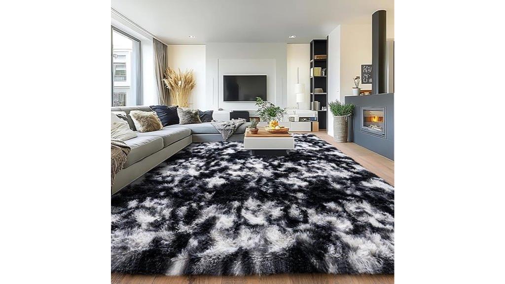 non slip shag area rug