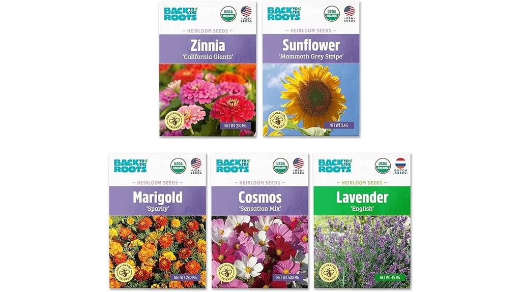 organic flower seeds pack