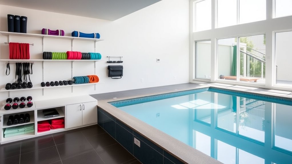 organized home gym storage