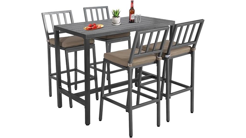 outdoor cushioned patio set