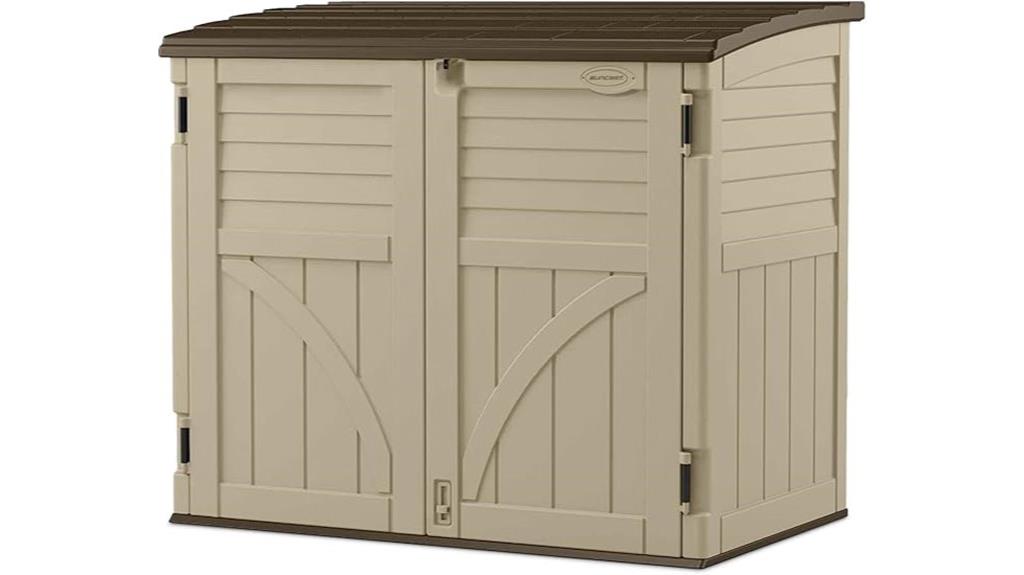 outdoor horizontal storage shed