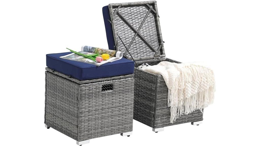 outdoor patio ottoman set