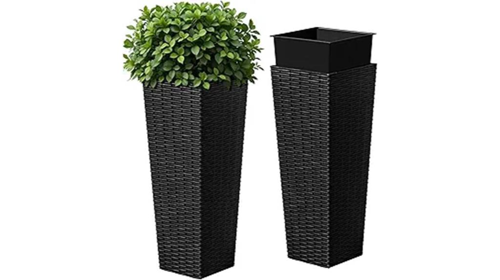 outdoor resin tall planters