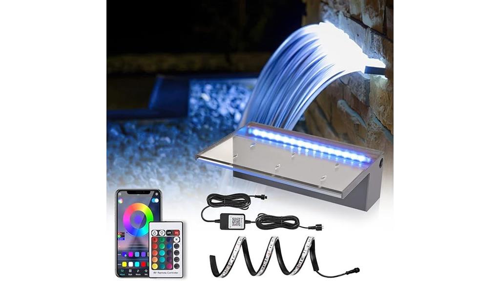 outdoor rgb led waterfall