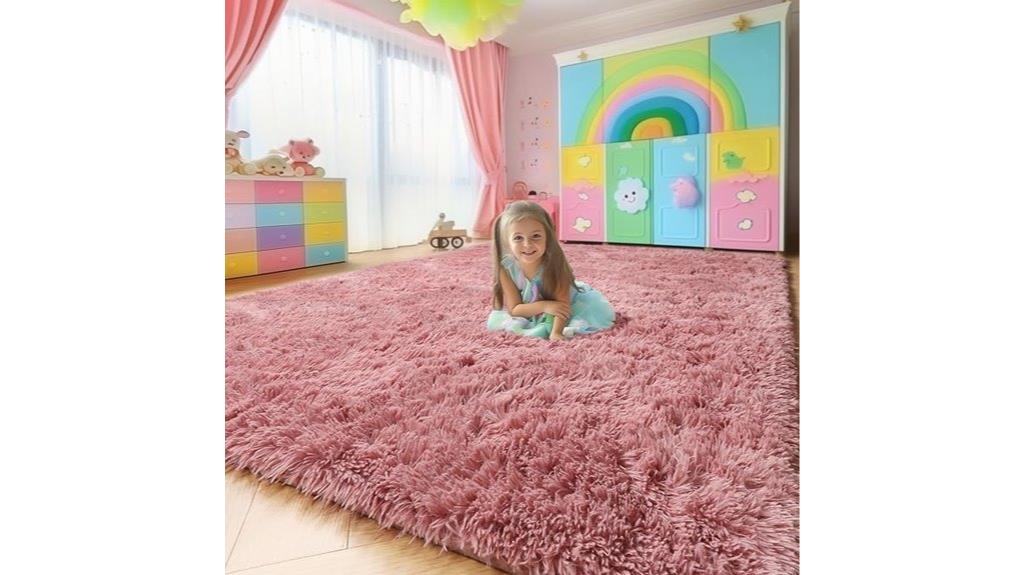 pink girl s bedroom rug