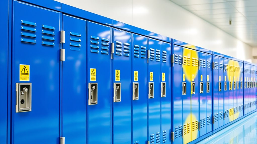 pool chemical storage lockers