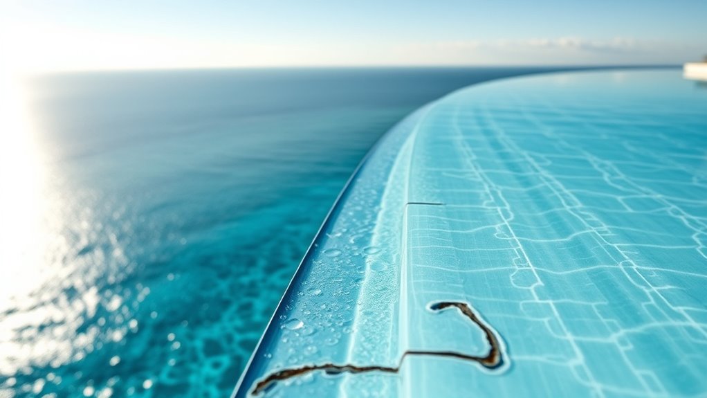 pool edge leak prevention