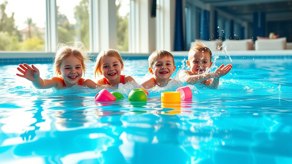 pool games with safety accessories