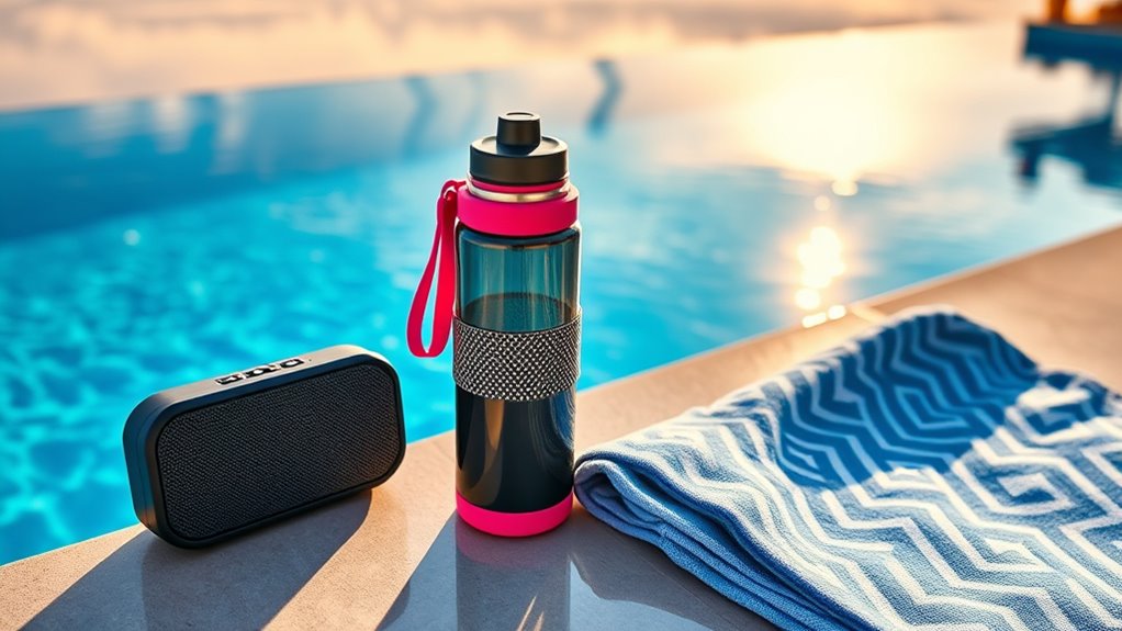 poolside hydration bottle features