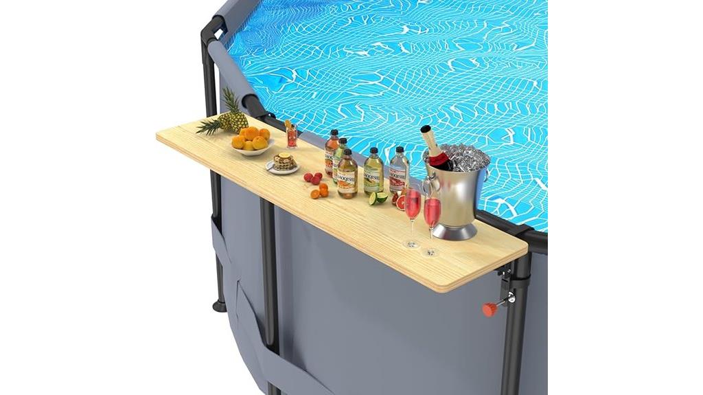poolside pine wood bar