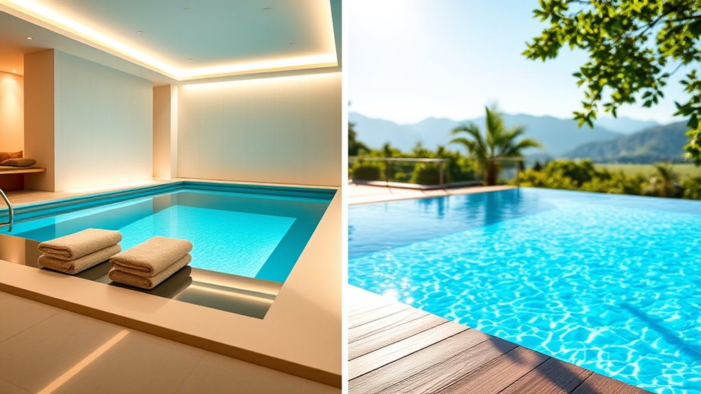 private quiet swimming environment
