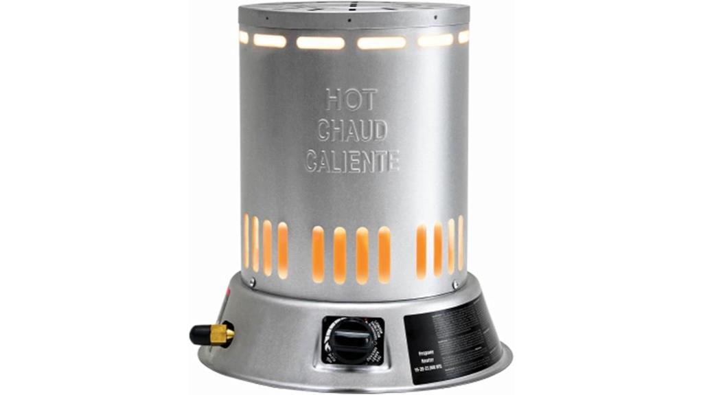 propane convection heater gray