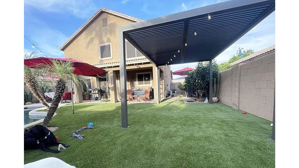 purple leaf aluminum pergola
