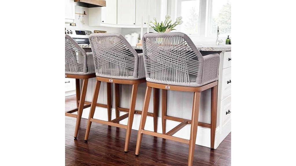 purple leaf bar stools