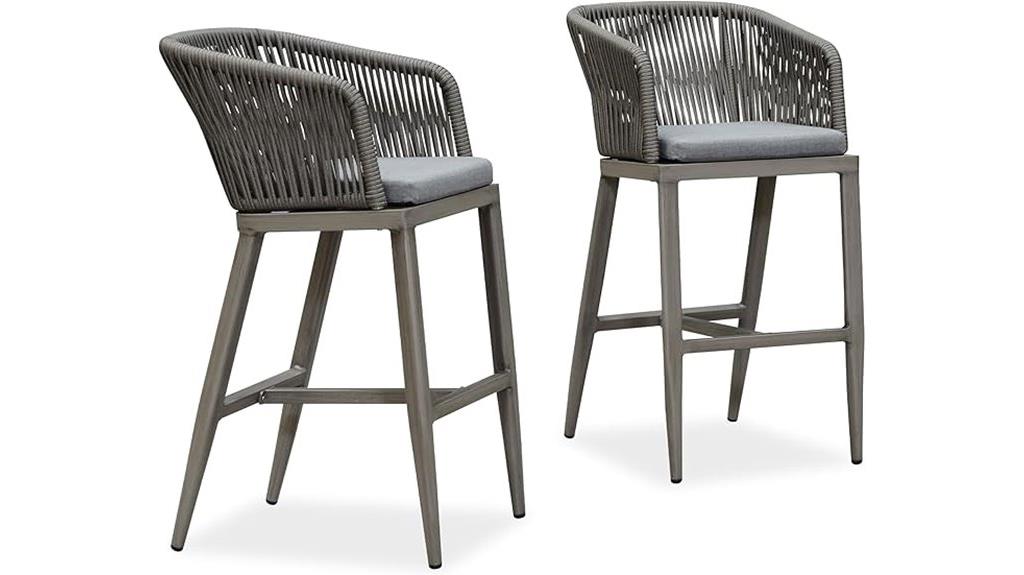 purple leaf patio stools