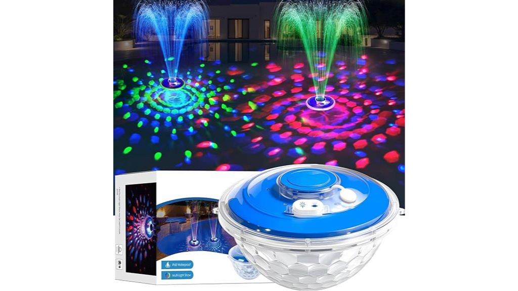 rechargeable pool fountain lights
