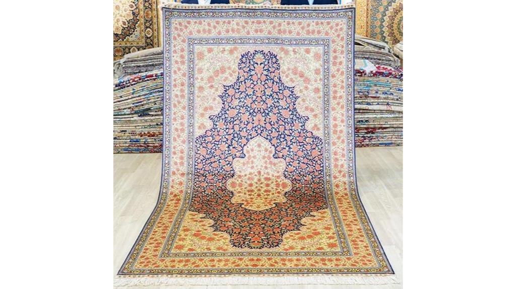 red vintage floral rug